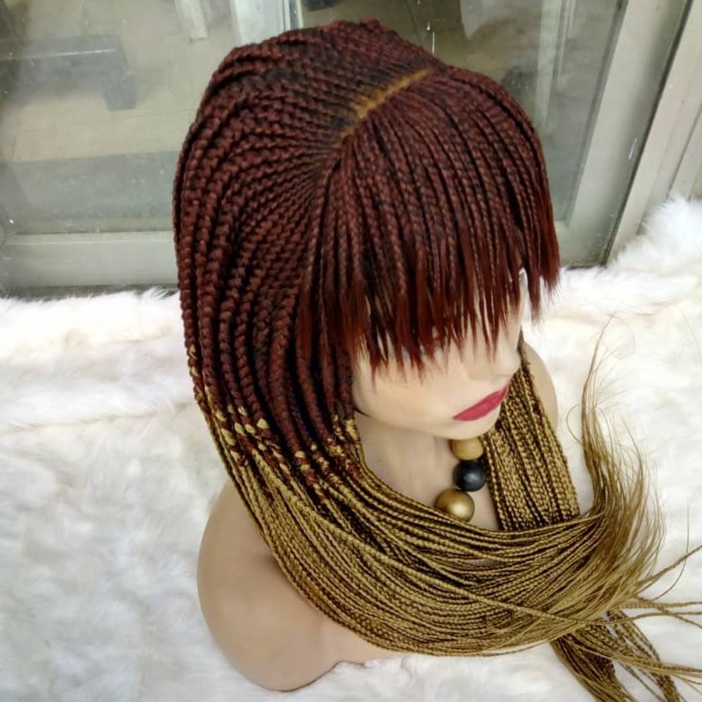 Beautiful bang micro braids